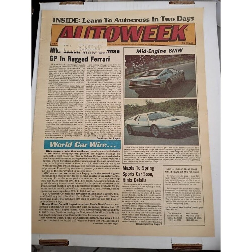 AutoWeek Magazine - August 12, 1977